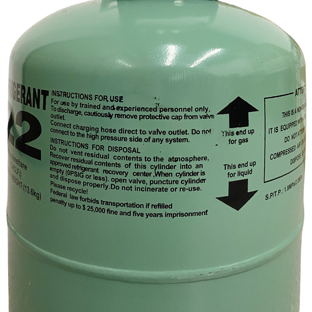 30Lb R22 Refrigerant Gas for HVAC Systems